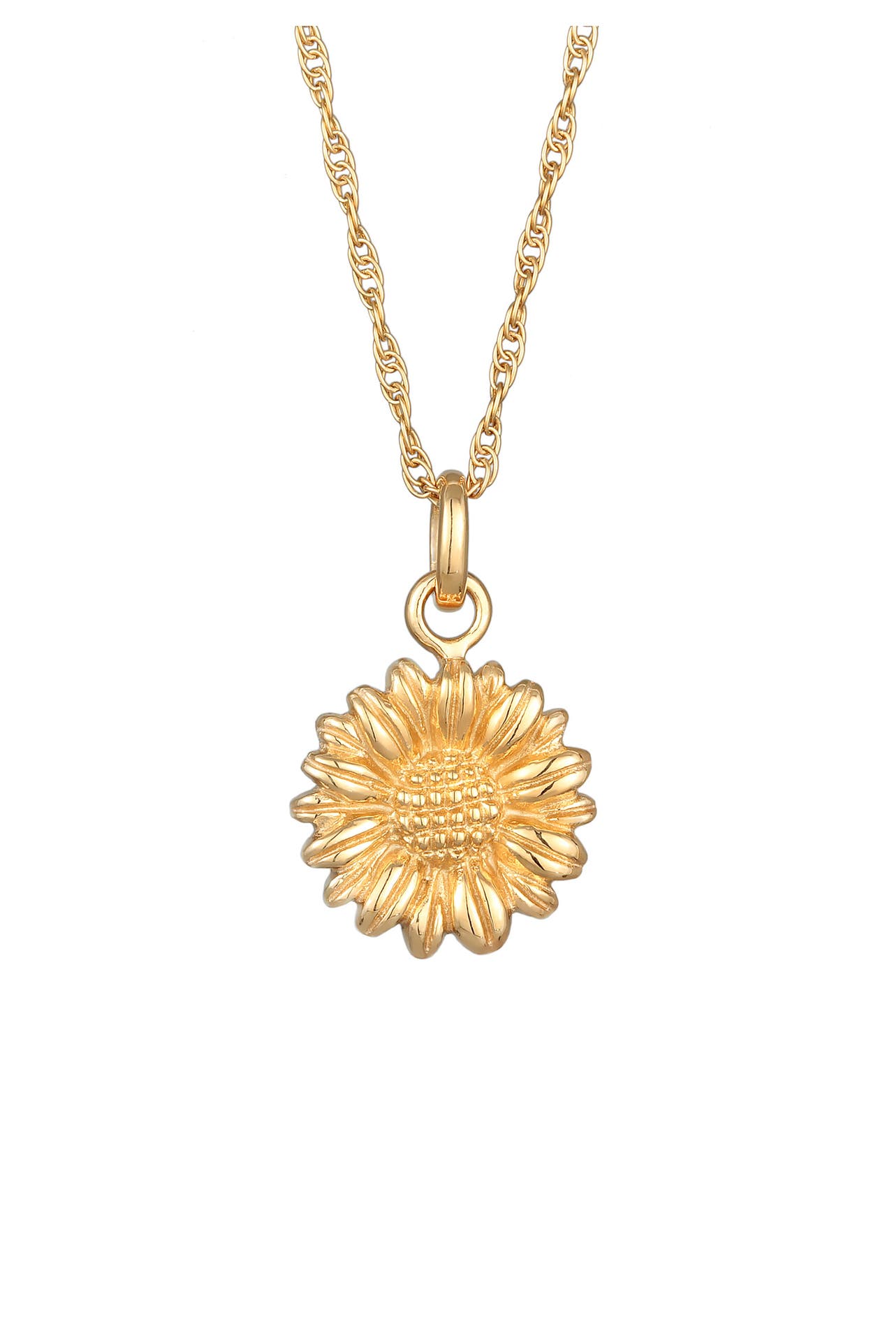ELLI Kette Gänseblume Flower 925 Silber Gold, Bild 1
