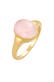 Ring Siegelring Rosa Quarz Edelstein Oval 925 Silber Gold
