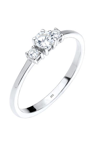 ELLI Ring Verlobungsring Zirkonia 925 Silber Silber