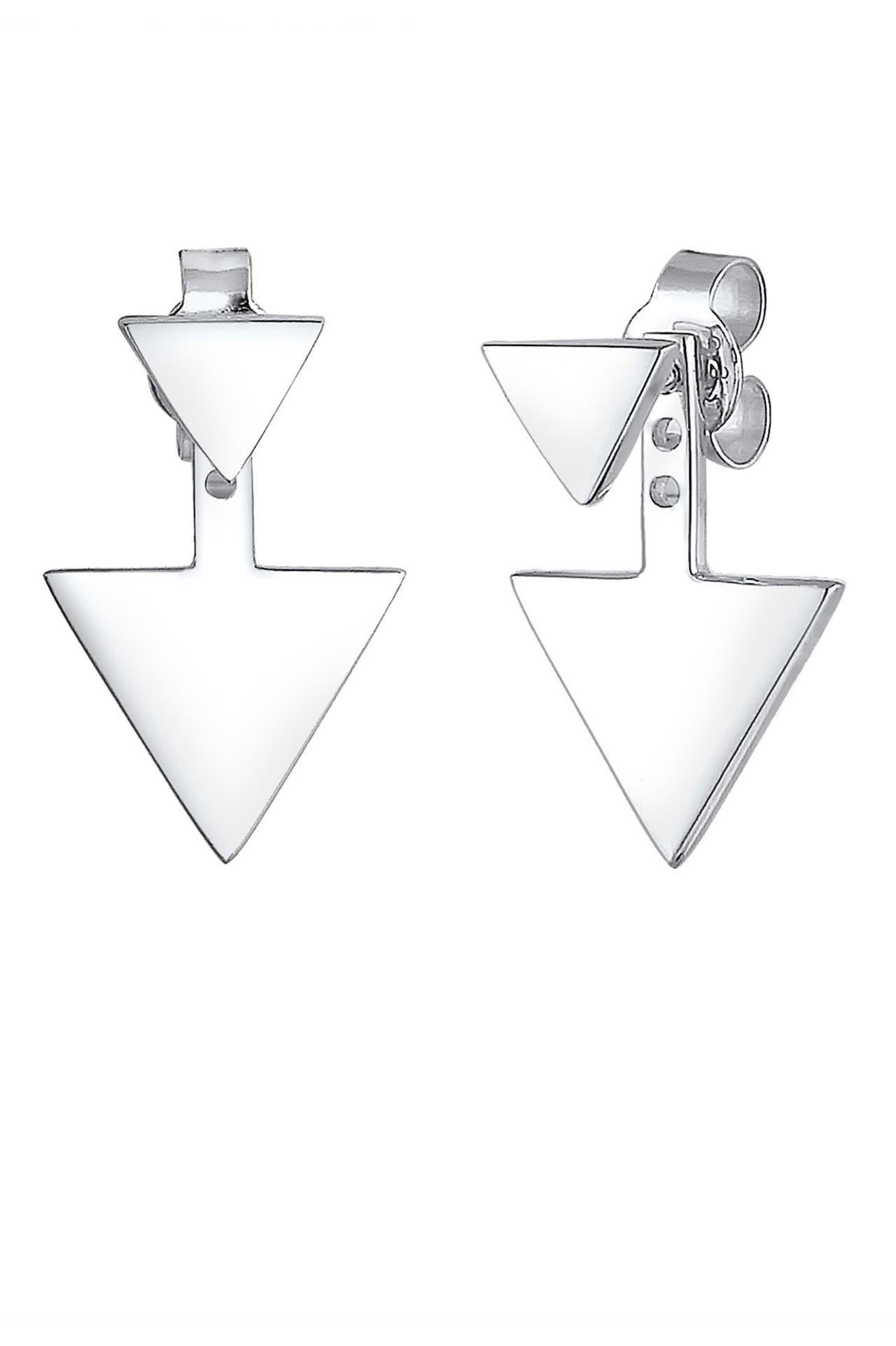ELLI Ohrringe Earjacket Dreieck Geo 925 Sterling Silber Silber, Bild 1