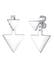 Ohrringe Earjacket Dreieck Geo 925 Sterling Silber Silber