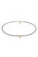 Kette Choker Nylon Anhänger Tropfen 925 Sterling Silber Gold