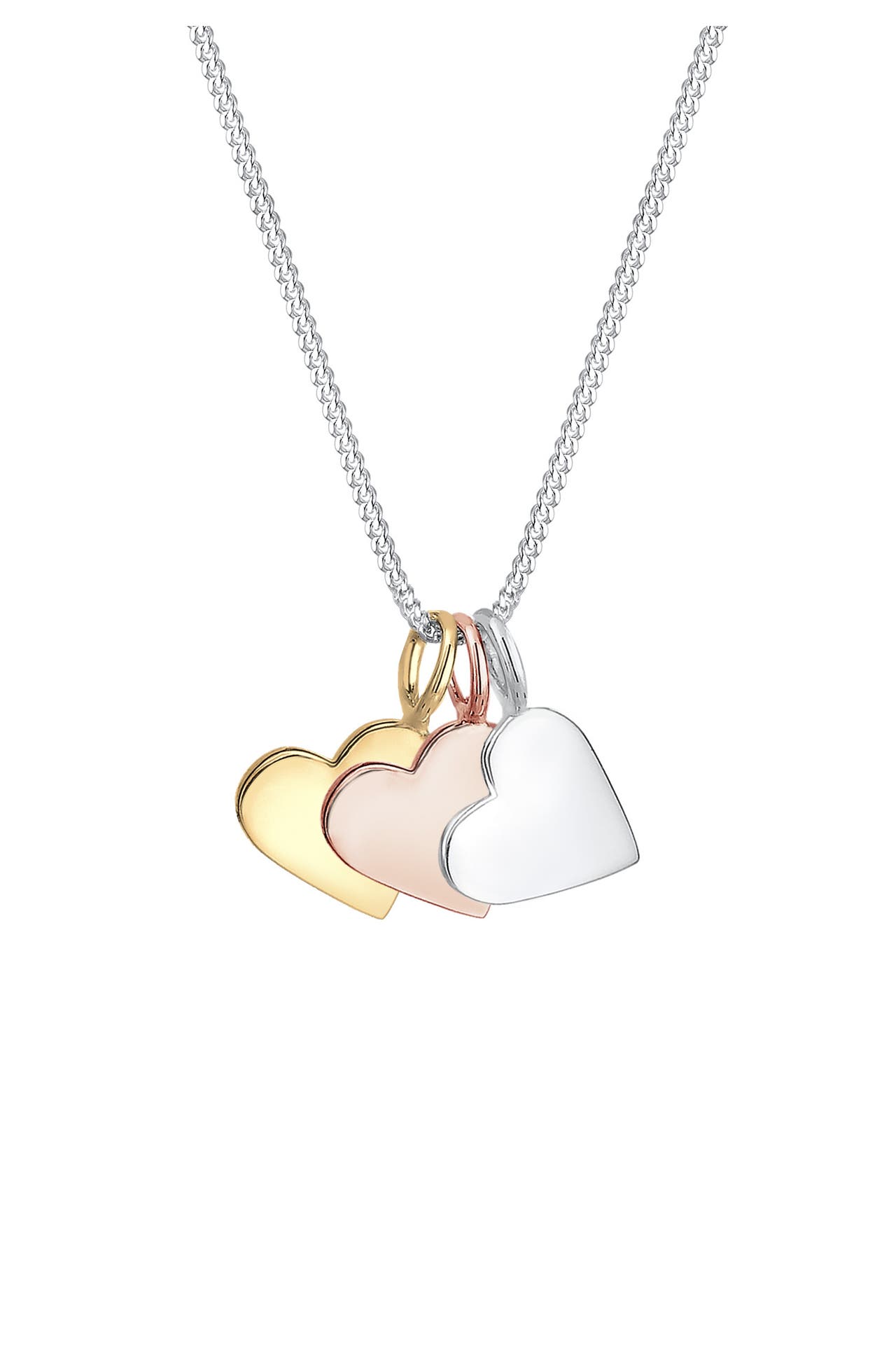 ELLI Kette Anhänger Herz 925 Sterling Silber Rosegold Silber, Bild 1