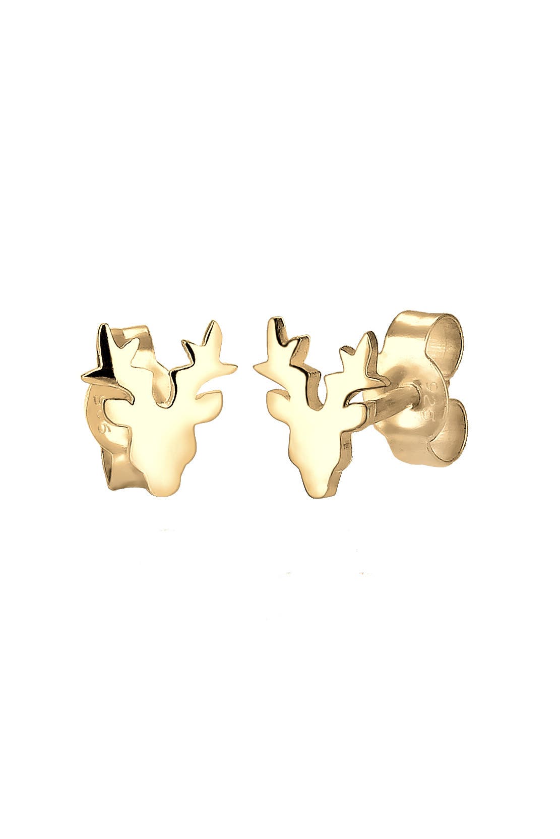 ELLI Ohrringe Elli Hirsch Tier Motiv 925 Silber Gold, Bild 1
