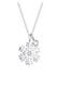 Kette Schneeflocke Topas Weiß 925 Sterling Silber Silber