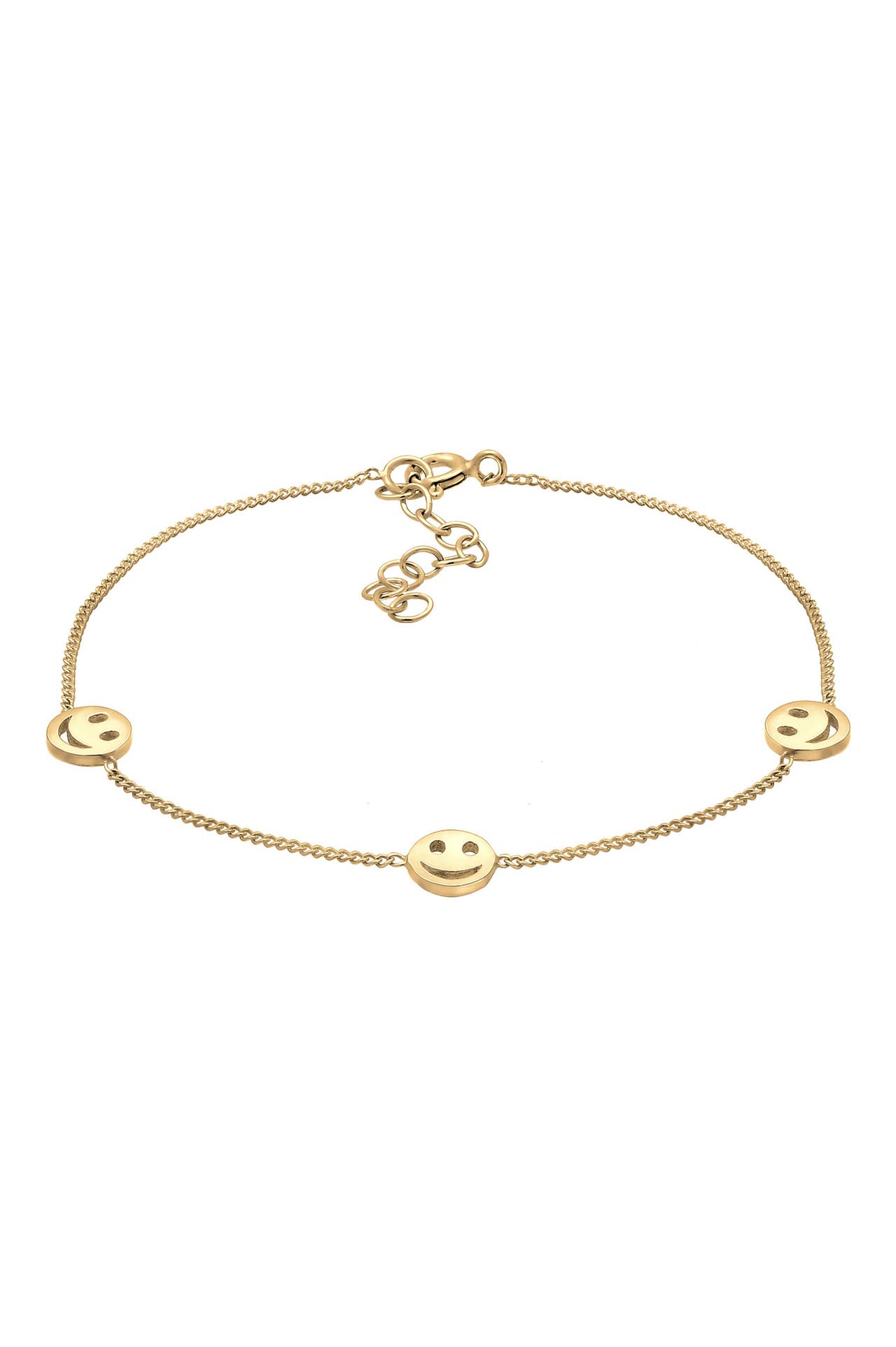 ELLI Armband Smiling Plättchen Trend  925 Silber Gold, Bild 1