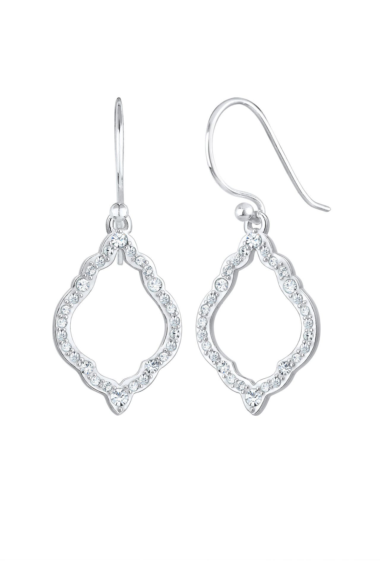 ELLI Ohrringe Ohrhänger Ornament mit Kristallen von Swarovski® 925  Silber Silber, Bild 1