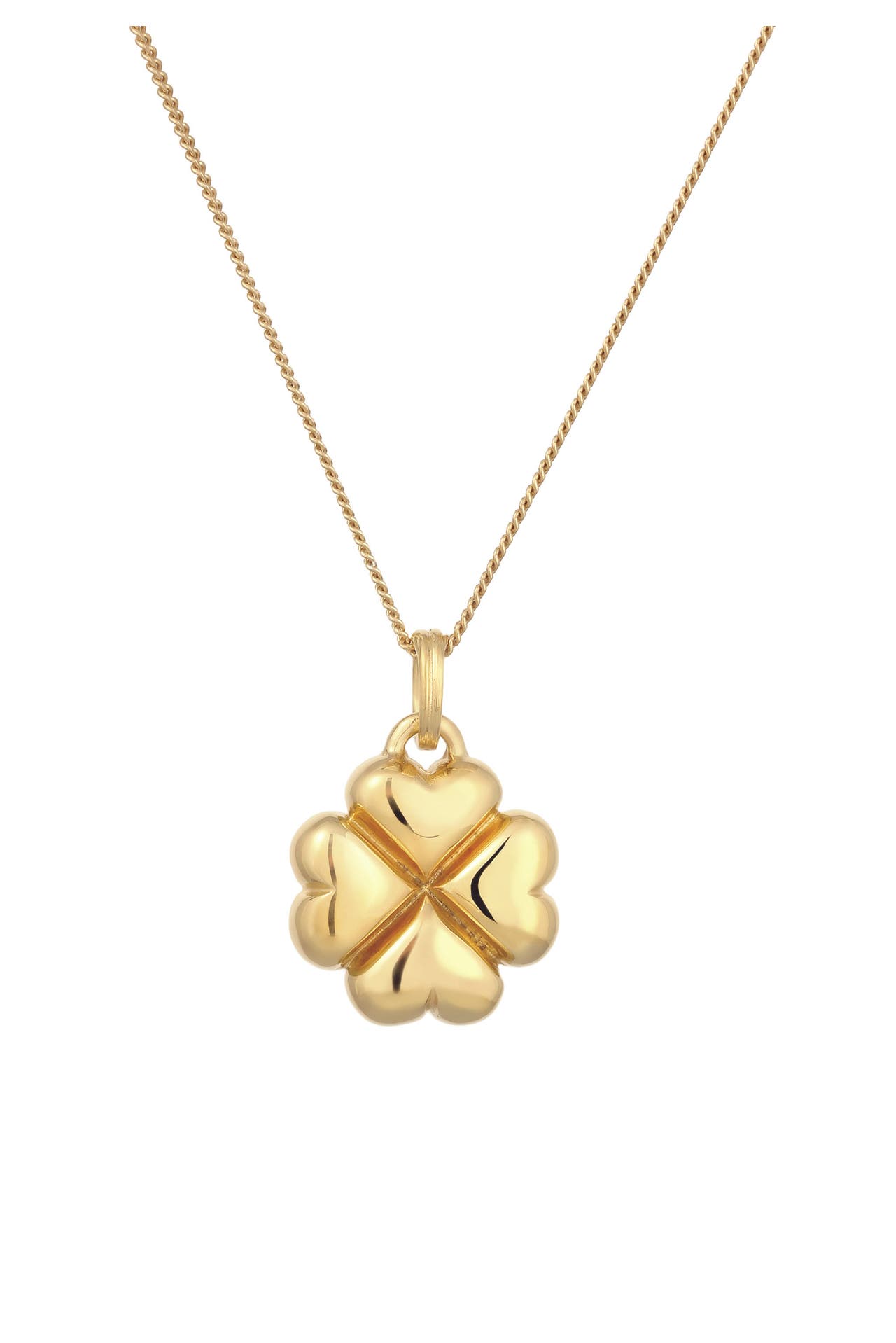 ELLI Kette Kleeblatt Anhänger Herzen 925 Sterling Silber Gold, Bild 1