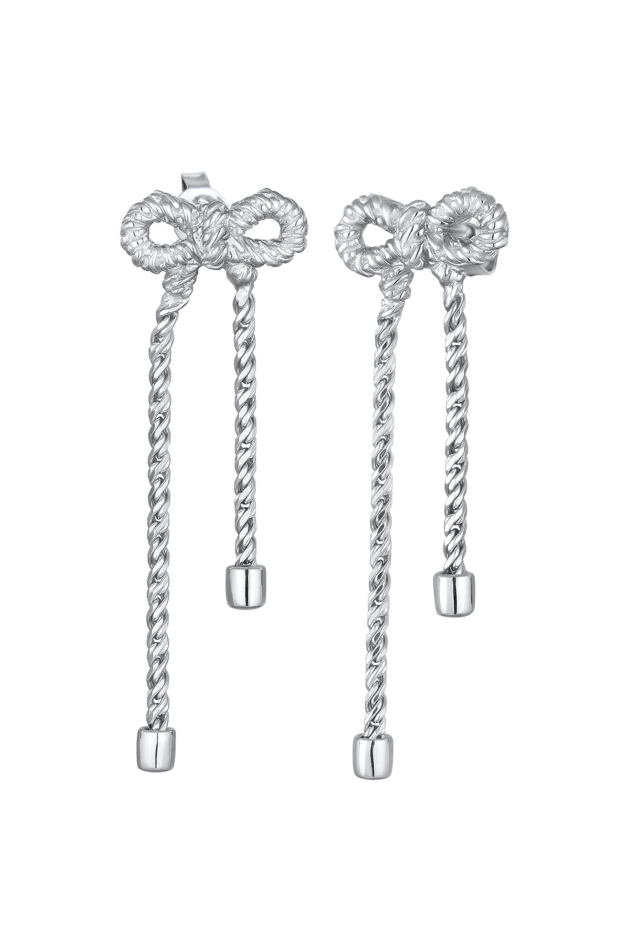 ELLI Ohrringe Ohrstecker Schleife für Party | 925 Sterling Silber Silber, Bild 1