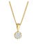 Kette Diamant Weiß Brillantschliff (0.12 ct) 585 Gelbgold Gold
