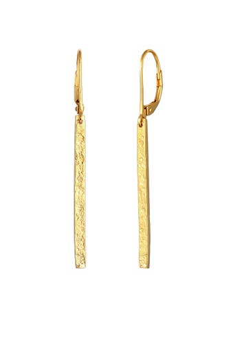 ELLI Ohrringe Hänger Stab Antike Vintage Look 925er Silber Gold