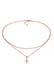 Kette Choker Layerkette Kreuz Zirkonia 925 Silber Rosegold