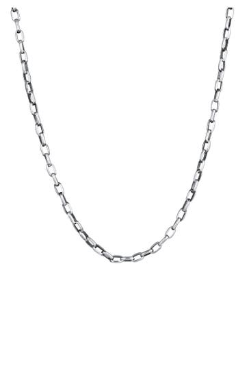 KUZZOI Kette Herren Ankerkette Oval 925 Silber Schwarz