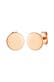 Ohrringe Ohrstecker Plättchen Rund Glanz Basic 925er Silber Rosegold