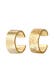 Ohrringe Earcuff Breit Basic Gehämmert 2er Set 925 Silber Gold