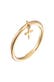 Ring Bandring Stapelring Kreuz 925 Ring vergoldet Gold