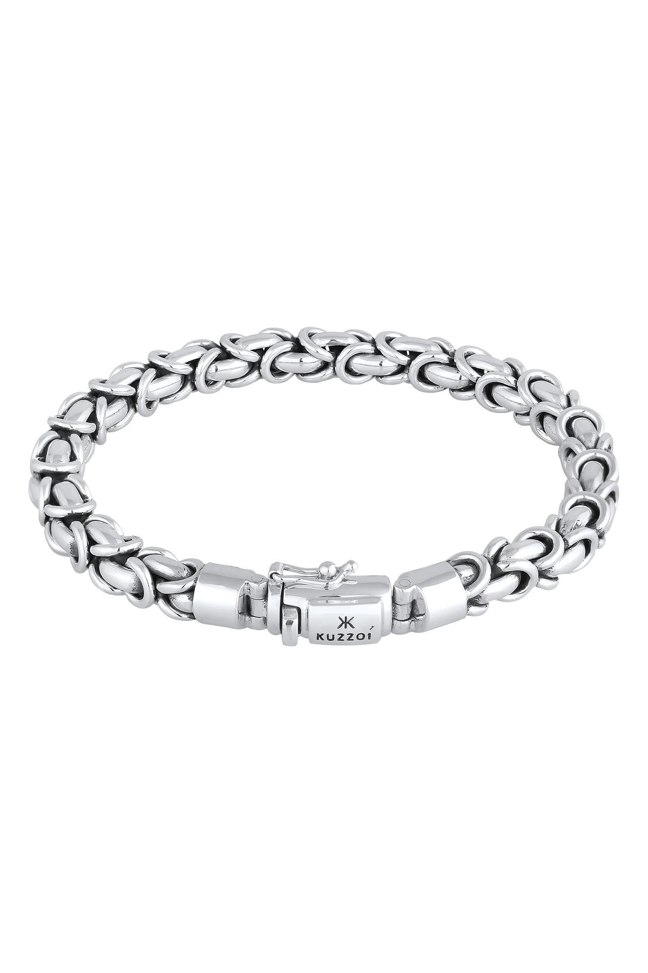 KUZZOI Armband Herren Panzerarmband Königskette Basic 925 Silber Silber, Bild 1