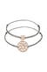 Armband Lebensblume Mutter Kind Set Nylon 925 Silber Rosegold