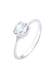 Ring Solitär Rund Verlobung Kristalle 925 Sterling Silber Silber