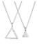 Kette Partner Freundschaft Dreieck Triangel 925 Silber Silber