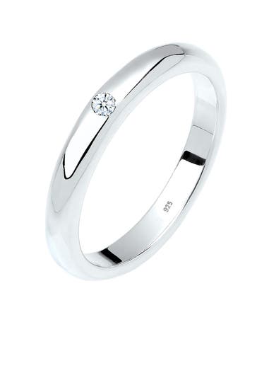 ELLI DIAMONDS Ring 925 Sterling Silber Diamant ct 0.03 Verlobungsring Weiß