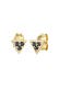 Ohrringe Ohrstecker Dreieck Diamant Schwarz  (0.09 ct) 375 Gelbgold Gold