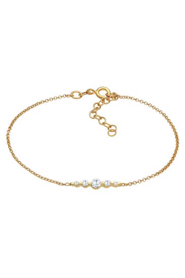 ELLI Armband Klassisch Funkelnd Zirkonia Kristalle 925 Silber Gold