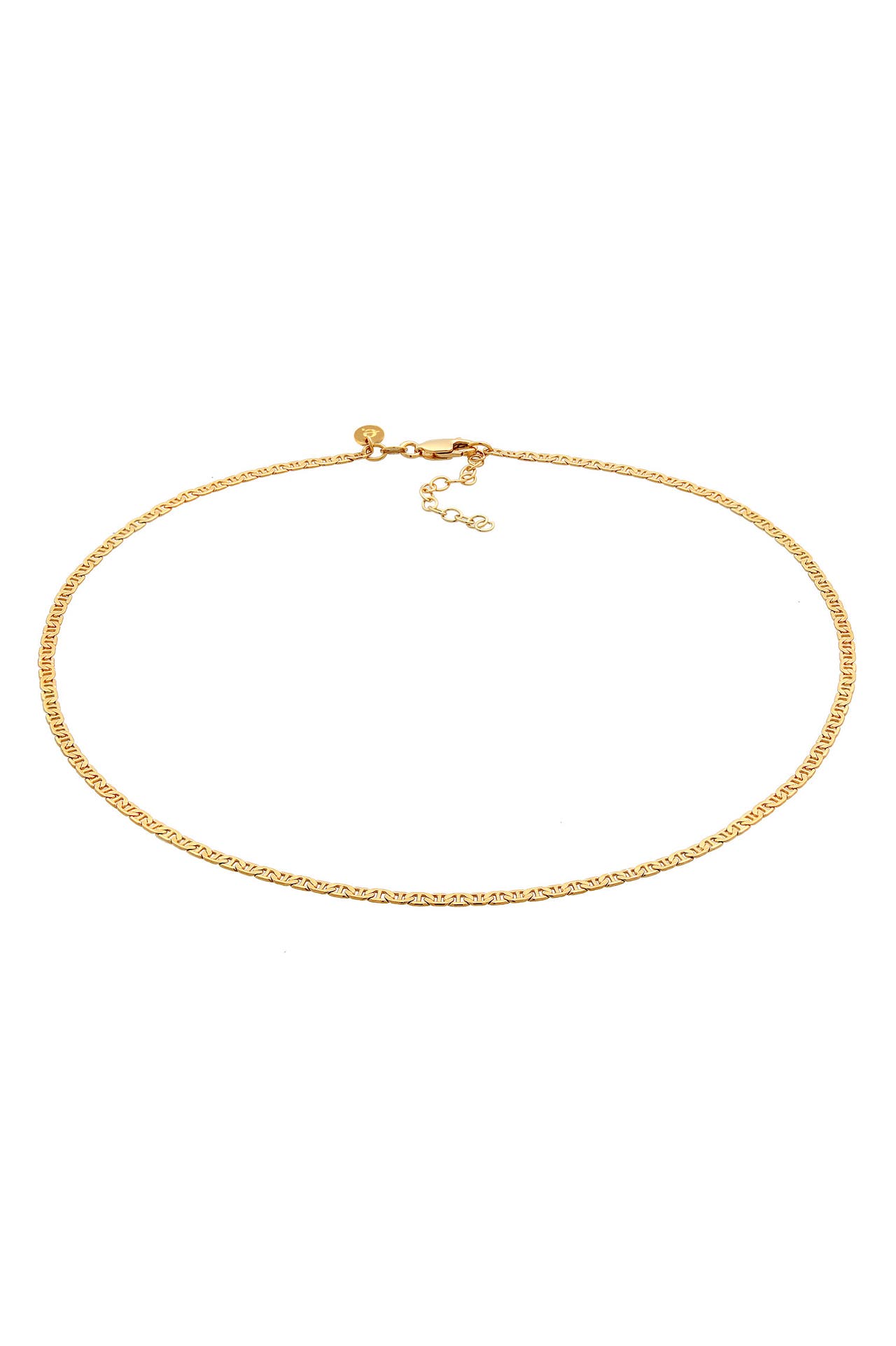 ELLI PREMIUM Kette Choker Stäbchen-Panzerkette Basic 925 Silber Gold, Bild 1
