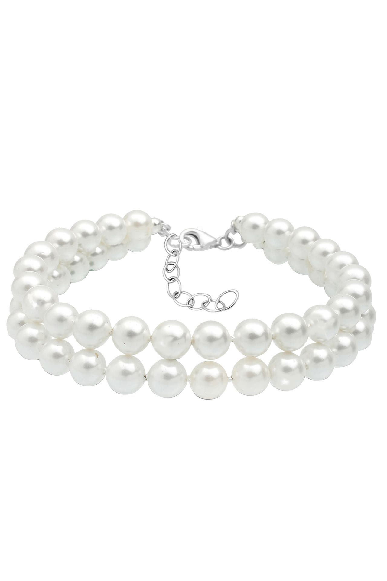 ELLI Armband Muschelkernperle 2-reihig 925 Sterling Silber Weiß, Bild 1