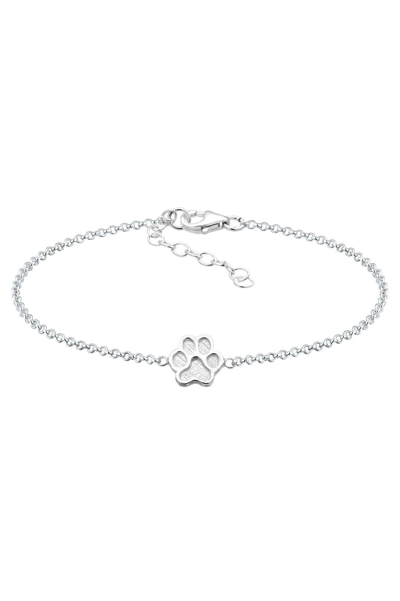 ELLI Armband Pfote Symbol Hund Katze 925er Silber Silber, Bild 1