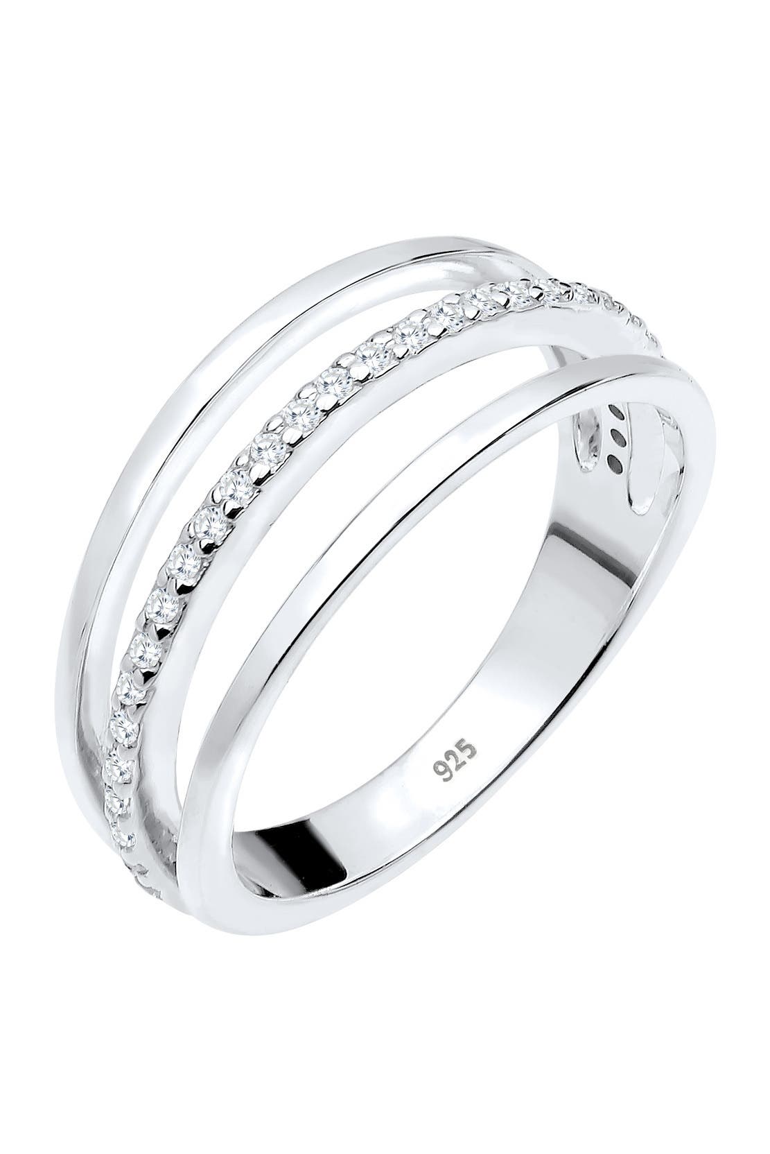 ELLI Ring Elli Ring Lagen Zirkonia 925 Silber Weiß, Bild 1