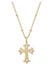 Kette Kreuz Antik Zirkonia 925 Sterling Silber Gold