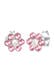 Ohrringe Kinder Blume Synthetische Perle 925 Silber, mit Kristallen von Swarovski®