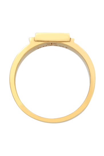 KUZZOI Ring Herren Siegelring Modern 925 Silber Gold