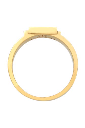 KUZZOI Ring Herren Siegelring Modern 925 Silber Gold