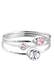 Ring Stapelring Set Kristalle 925 Silber Bunt