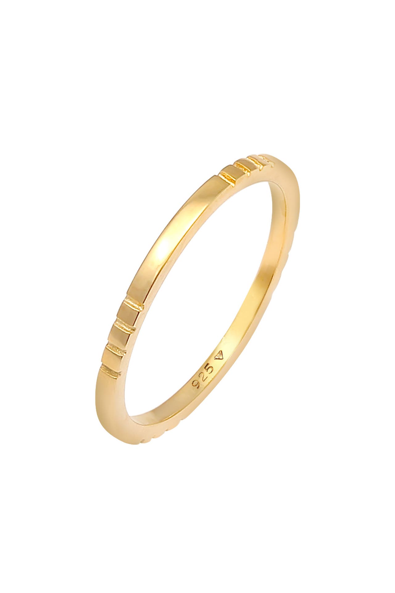 ELLI Ring Stabelring Bandring Schmal Trend 925 Silber Gold, Bild 1
