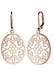 Ohrringe Ornament Blume Orientalisch Oval Schmuck Geschenk 925 Silber Rosegold