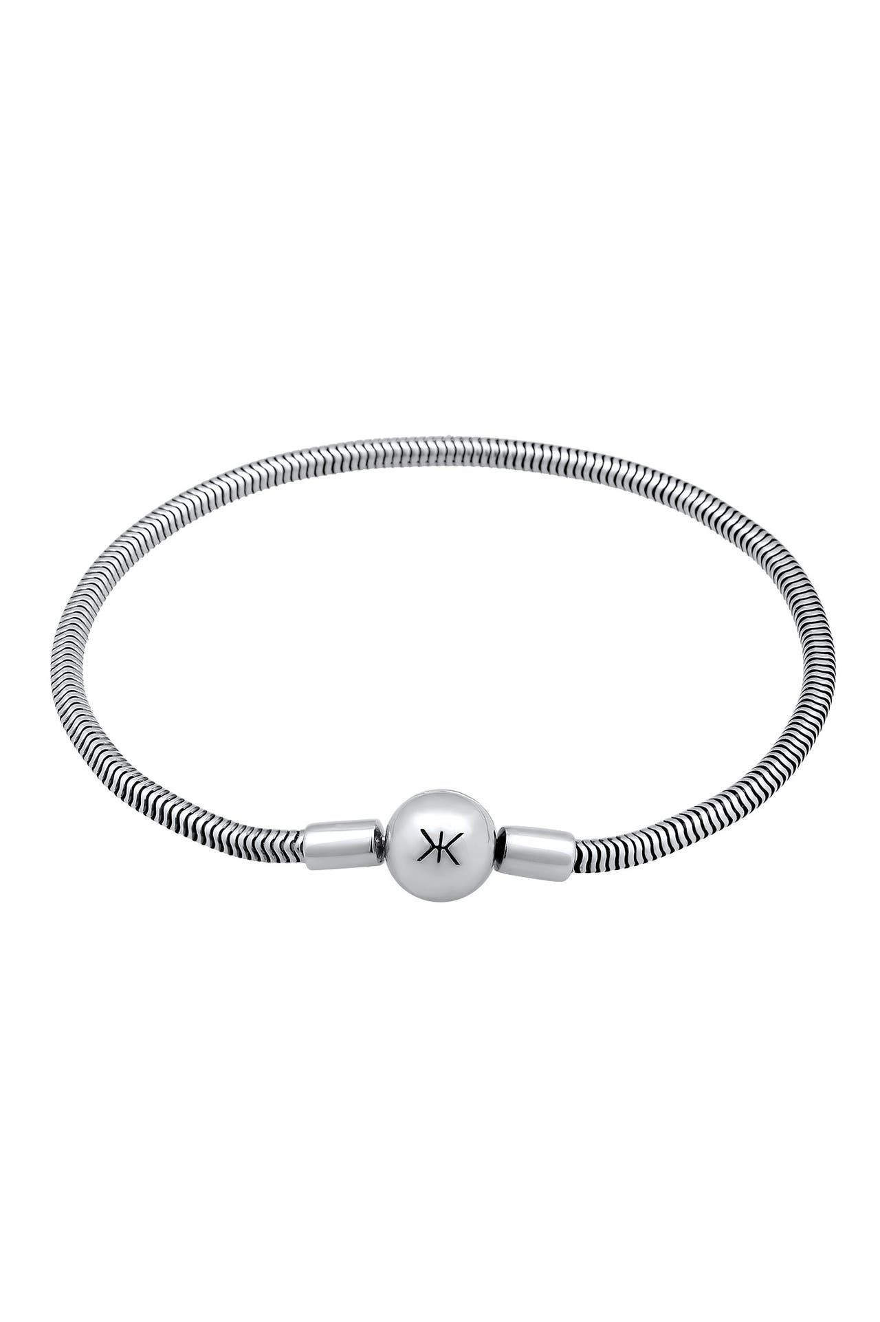 KUZZOI Armband Schlangenkette Clipverschluss Vintage 925 Silber Silber, Bild 1