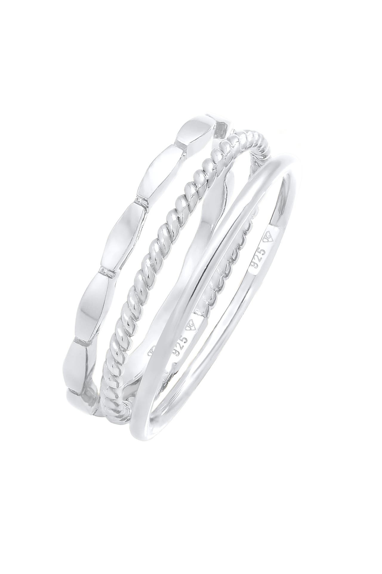 ELLI Ring Stapelringe Stacking Bandring 3er Set 925 Silber, Bild 1