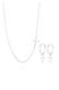 Schmuckset Kette Creolen Ohrringe Kreuz Religion 925 Silber Silber