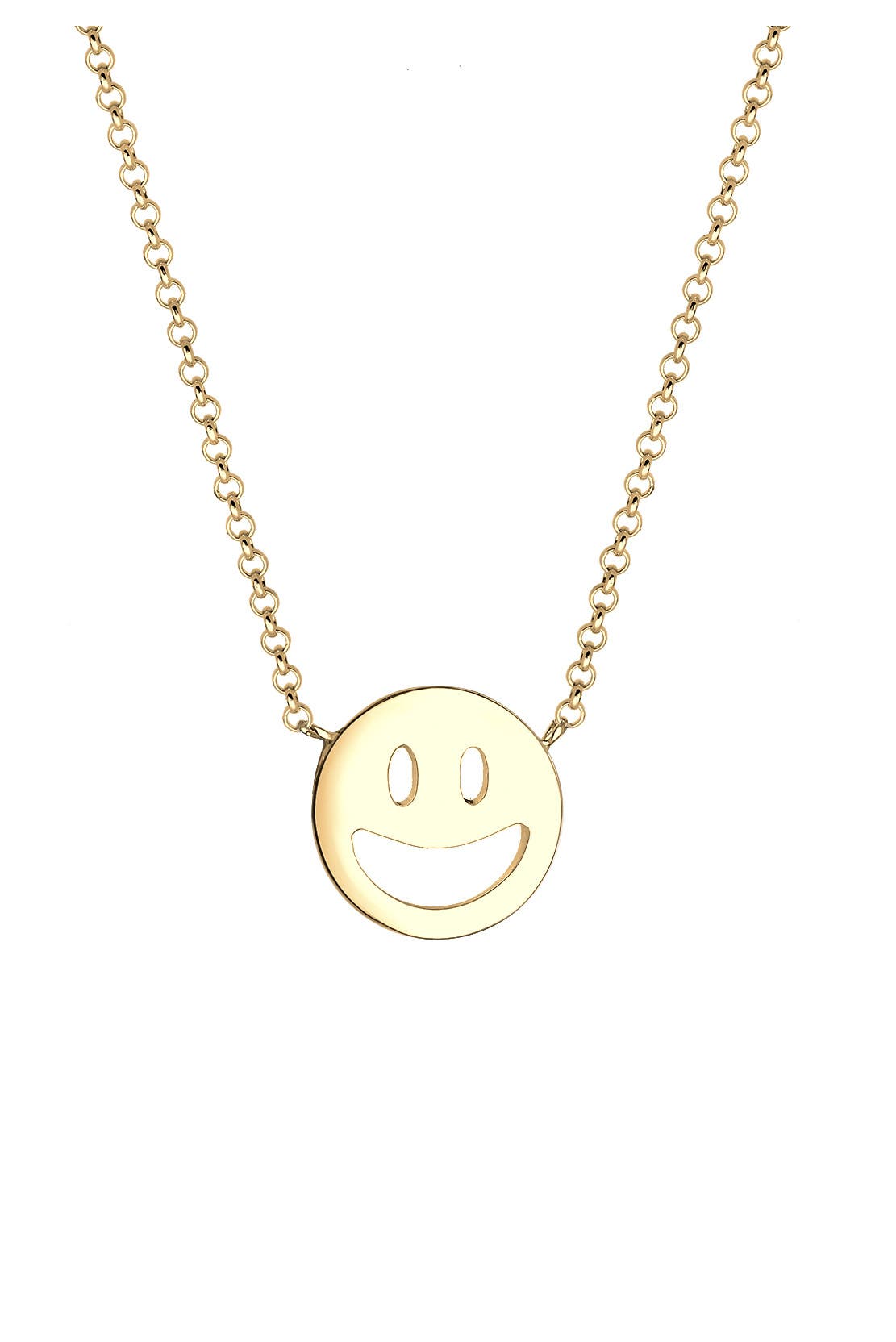 ELLI Kette Smiling Face 925 Sterling Silber Gold, Bild 1