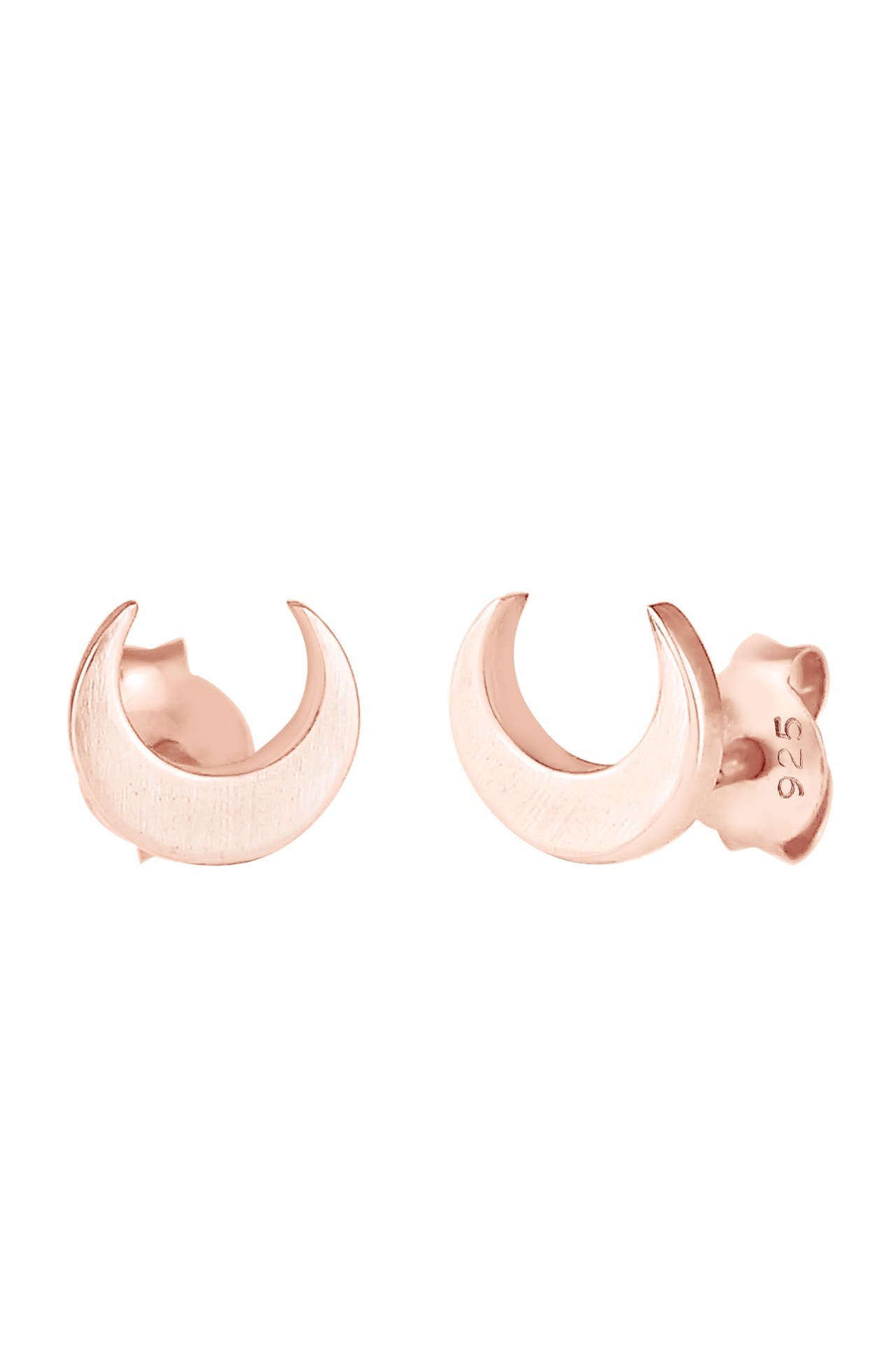 ELLI Ohrringe Mond Halbmond Matt 925 Silber Rosa, Bild 1
