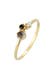 Ring Diamant (0.03 ct.) Topas Turmalin 375er Gelbgold Gold