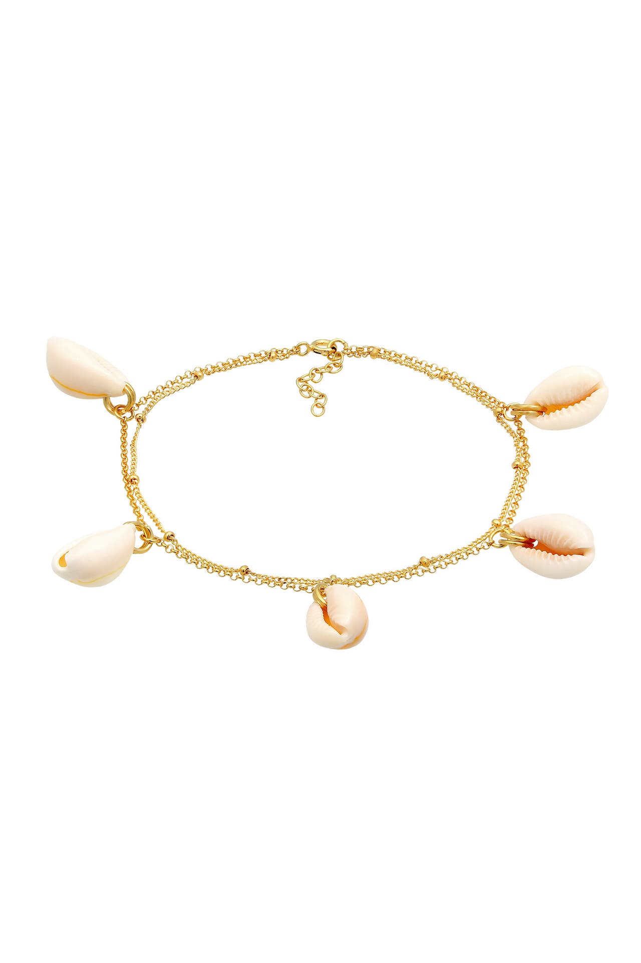 ELLI Fußschmuck Fußkettchen Echte Kauri Muscheln Sommer 925 Silber, Bild 1