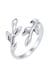 Ring Olivenzweig Blatt 925 Sterling Silber verstellbar Silber
