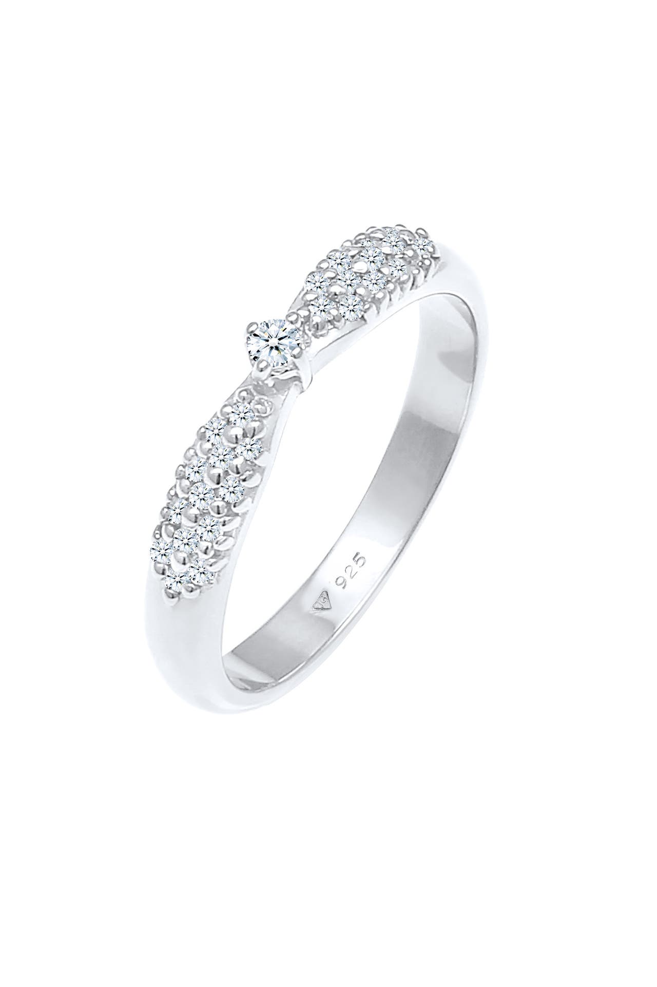 ELLI DIAMONDS Ring Verlobung Glamour Diamant (0,16 ct) 925 Silber Silber, Bild 1