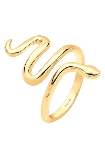 ELLI Ring Schlange Dschungel Statement 925 Silber Gold
