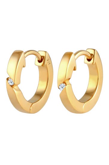 ELLI DIAMONDS Ohrringe Creolen Basic Diamant Gold