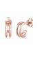 Ohrringe Creolen Stecker Basic Minimal 925 Silber Rosegold